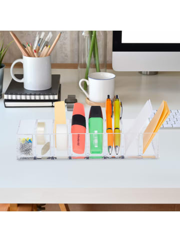 relaxdays Make Up Organizer in Transparent - (B)25,5 x (H)5 x (T)9 cm