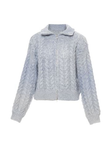 Sookie Damen Strickjacke in BLAU WOLLWEISS