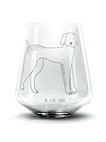 Mr. & Mrs. Panda Blümchentail Glas Hund Dogge ohne Spruch in Transparent