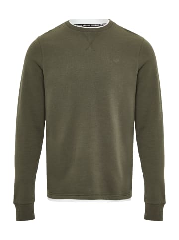 Threadbare Fleecepullover THB Fleece Crew Kisele in Khaki