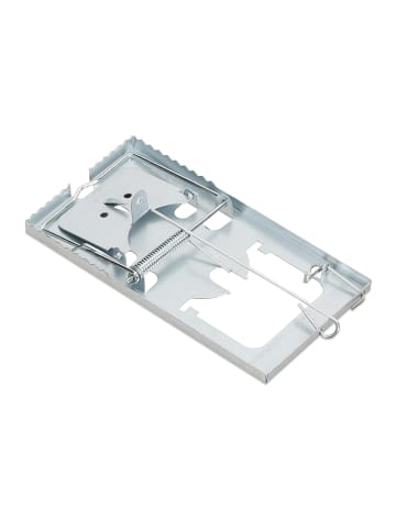 relaxdays 8x Rattenfalle in Silber