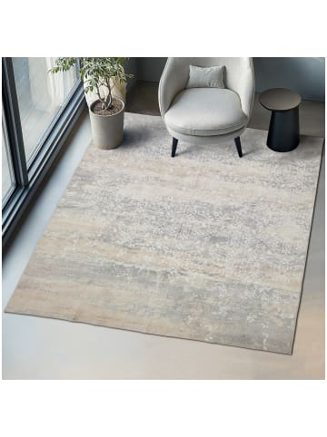 tectake Vintage Designer Teppich Dalia, rutschfeste Unterfläche, beige