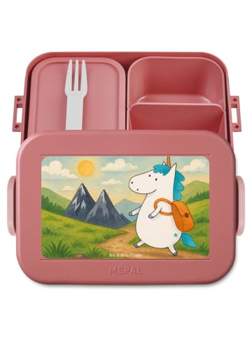 Mr. & Mrs. Panda MEPAL Bentobox Einhorn Bergsteiger Design ohne ... in Rot Pastell