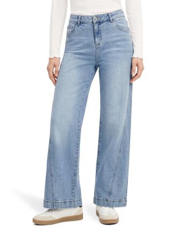CARTOON Stretch-Jeans im Used-Look in Blau