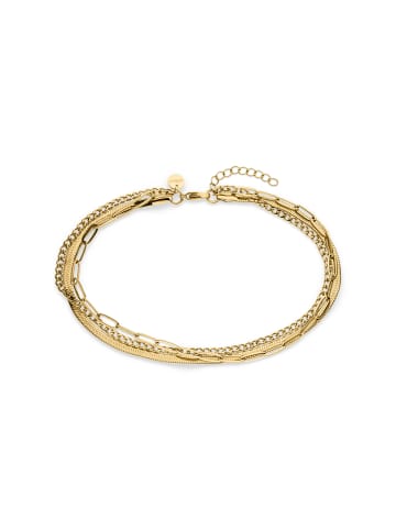 s.Oliver Armband Layering aus Edelstahl in gold