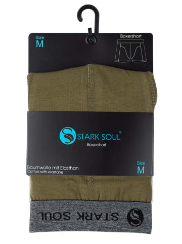 Stark Soul® Retro-Boxershorts 3'er Pack in khaki