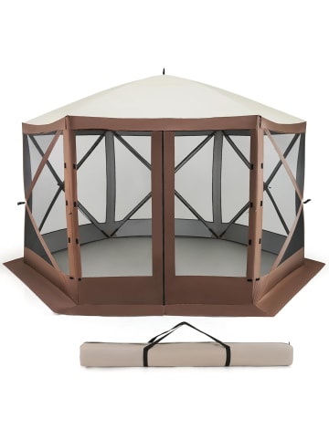 COSTWAY Pop-up Pavillon 3,5x3,5m in Braun