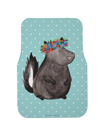 Mr. & Mrs. Panda Automatte Stinktier  ohne Spruch in Türkis Pastell