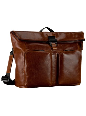 Leonhard Heyden Porto Messenger Leder 38 cm braun