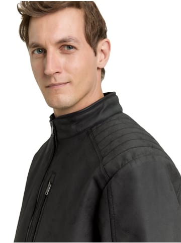 Tom Tailor Kunstlederjacke in schwarz