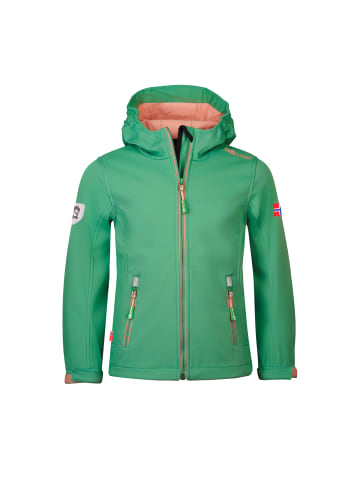Trollkids Softshelljacke Trollfjord in leaf green/dahlia