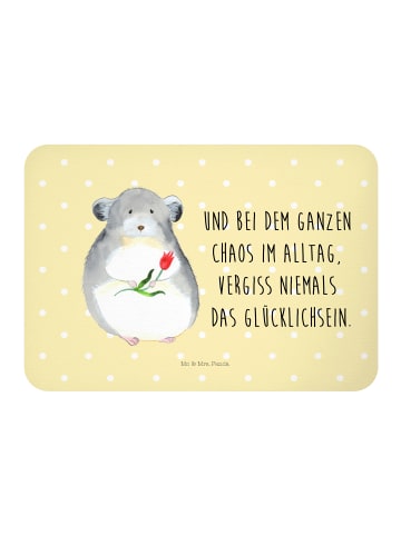 Mr. & Mrs. Panda Magnet Chinchilla Blume mit Spruch in Gelb Pastell