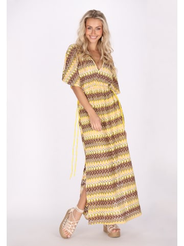 IZIA Damen Kleid in Gelb Mehrfarbig