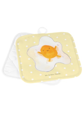 Mr. & Mrs. Panda Potholder Spiegelei Ei ohne Spruch in Gelb Pastell