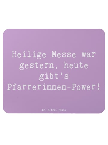 Mr. & Mrs. Panda Mouse Pad Spruch Pfarrerinnen Power mit Spruch in Lavendeltraum