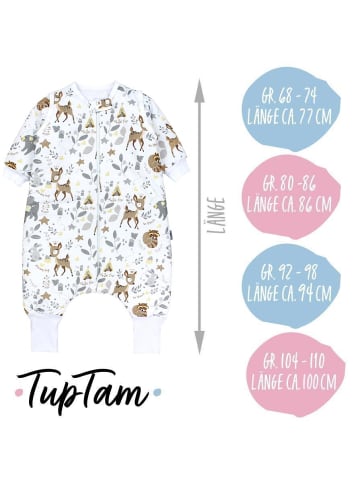 TupTam Winterschlafsack mit Armen Beinen in weiß Modell 3