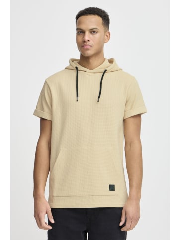 INDICODE Kurzarmpullover Kurzarmpullover IDNils - 41015MM  Modischer Kurzarmpullover mit Kapuze in Beige