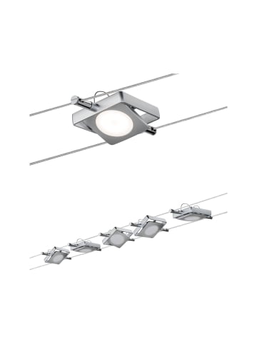 paulmann LED Seilsystem MacLED Set mit 5 Spots in Chrom matt