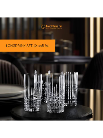 Nachtmann 4er Set Longdrinkgläser Highland 445 ml in transparent