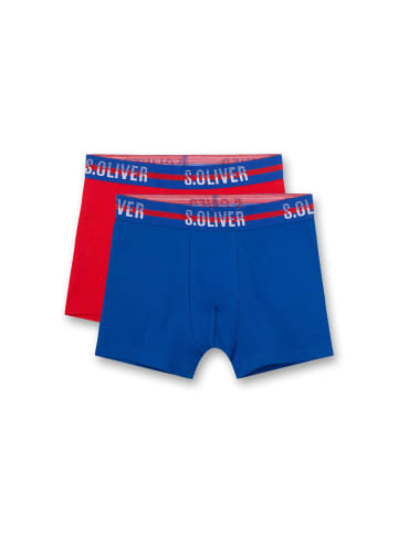 s.Oliver Boxershort 2er Pack in Blau/Rot