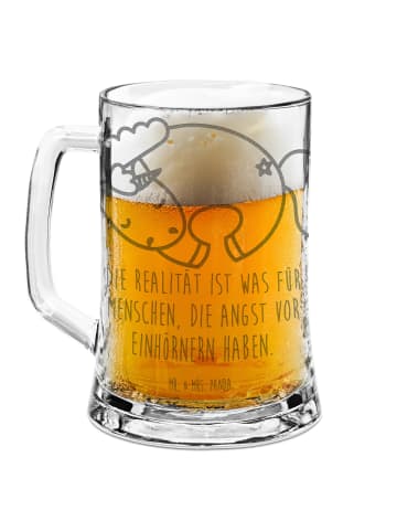 Mr. & Mrs. Panda Maßkrug Einhorn Nacht mit Spruch in Transparent