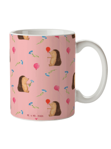 Mr. & Mrs. Panda Kaffeetasse Igel Luftballon ohne Spruch in Rosa