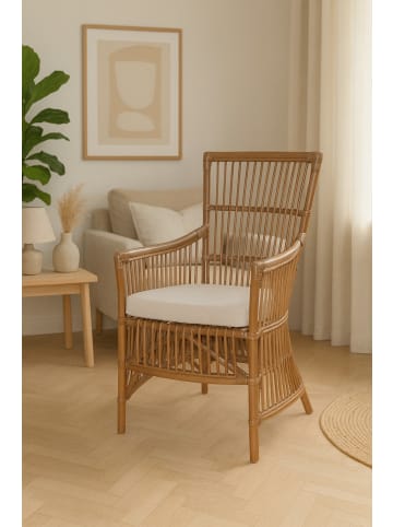 möbel-direkt Rattansessel mit Kissen Clarissa in braun