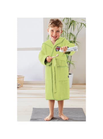 Erwin Müller Frottier Kinder-Bademantel mit Kapuze in grün