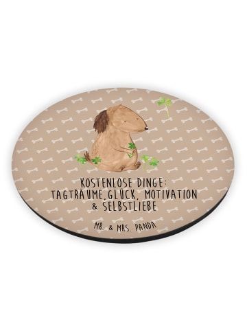 Mr. & Mrs. Panda Kühlschrankmagnet Hund Kleeblatt mit Spruch in Hundeglück