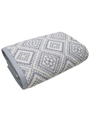 Framsohn 4er Set: Walkfrottier Handtuch "ARABESKE" in Grau - (L) 100 x (B) 50 cm