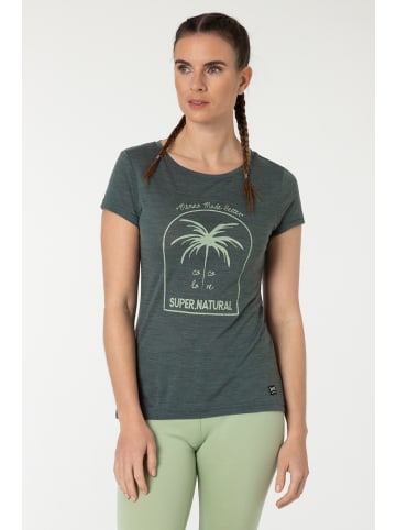 super.natural Merino T-Shirt in graugrün
