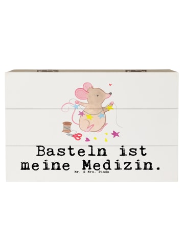 Mr. & Mrs. Panda Holzkiste Maus Basteln mit Spruch in Weiß