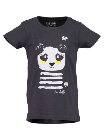 Blue Seven Mädchen kurzarm Shirt "Panda" in Grau