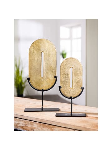 GILDE Skulptur Zero goldfarben - (H) 39 cm