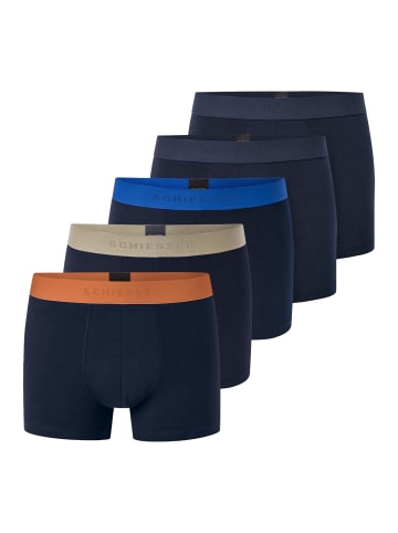 Schiesser Retro Short / Pant 95/5 Cotton in Dunkelblau / orange