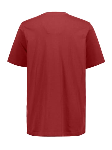 JP1880 Kurzarm T-Shirt in burgunderrot