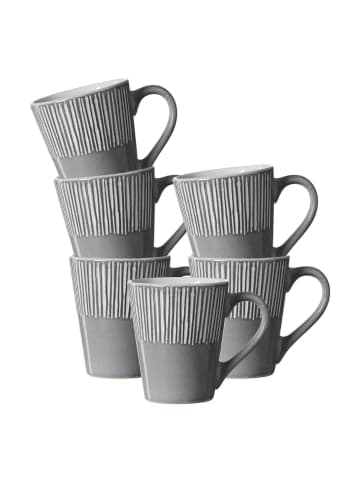 Ritzenhoff & Breker 6er Set Henkelbecher Banda 315 ml in Grau
