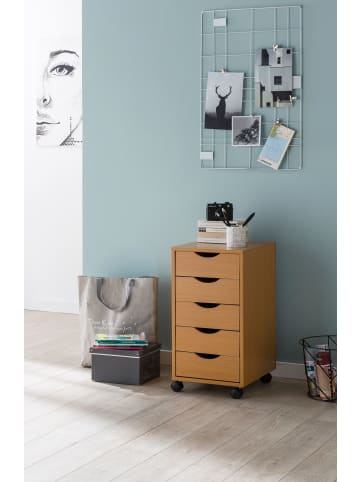 KADIMA DESIGN Rollcontainer | Buche, 33x64x38cm, 5 Schubladen