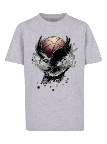 F4NT4STIC T-Shirt Basketball Adler in grau meliert