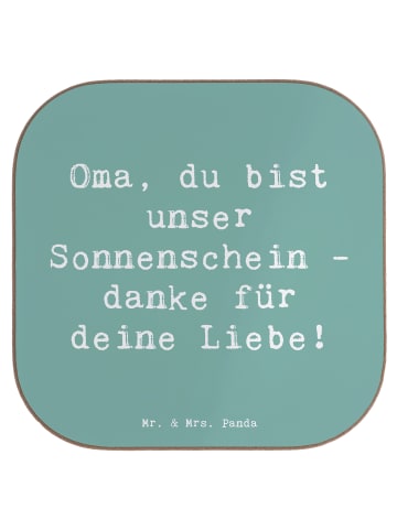 Mr. & Mrs. Panda Coaster Spruch Oma Sonnenschein mit Spruch in Meeresbrise
