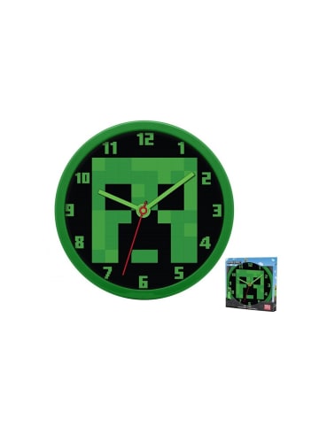 Minecraft Wanduhr rund 25cm – cooles Design für Fans