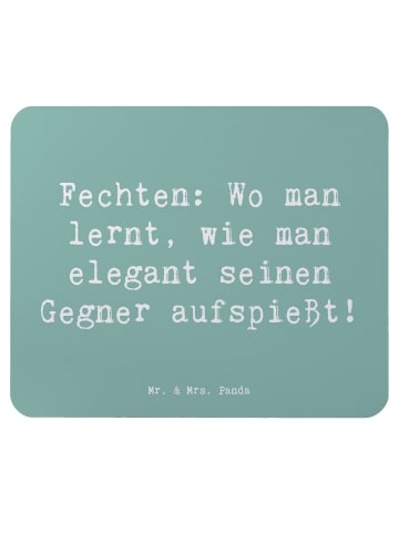 Mr. & Mrs. Panda Mouse-Pad Spruch Fechten Eleganz mit Spruch in Meeresbrise