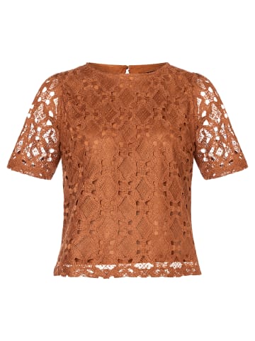 More & More Spitzenbluse in clay brown