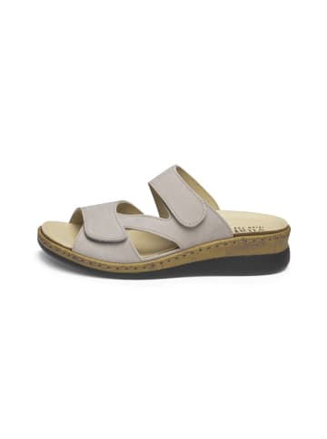 VITAFORM Nubukleder Pantoletten in taupe