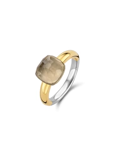 Ti Sento Milano Ring "mit braunem Crystal bicolor vergoldet" in Gold