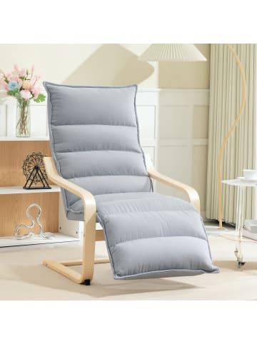 HOMCOM Lounge-Sessel-93-114L x 67B x 105H cm-Hellgrau