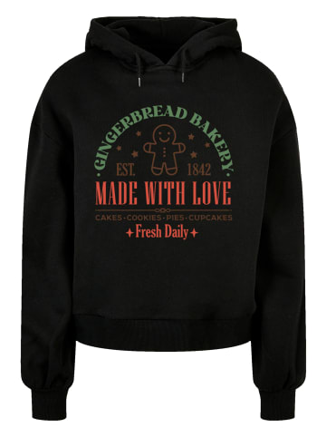 F4NT4STIC Oversized Hoody Weihnachten Gingerbread Bakery Collegiate in schwarz