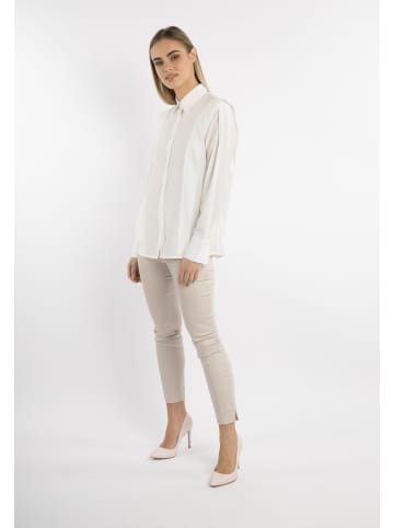 DreiMaster Damen Langarmbluse in Wollweiss