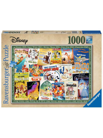 Ravensburger Puzzle 1.000 Teile Disney Vintage Movie Poster Ab 12 Jahre in bunt