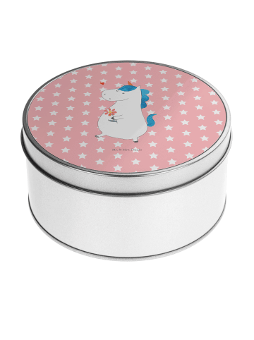 Mr. & Mrs. Panda Kaffeedose Einhorn Spaziergang ohne Spruch in Rot Pastell